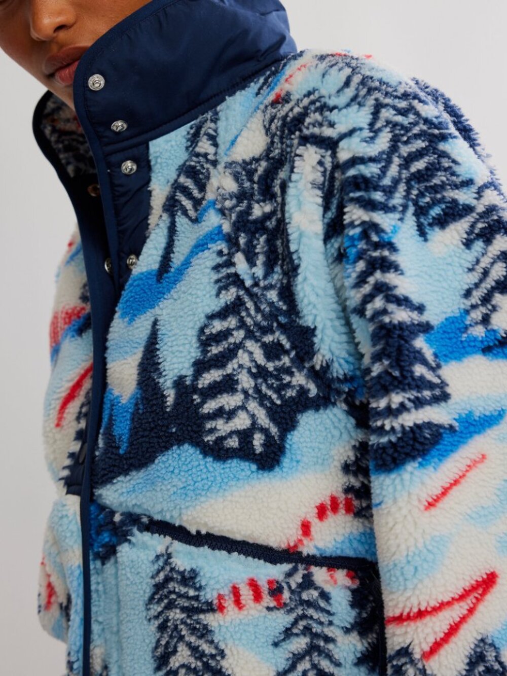 FP MOVEMENT Hit The Slopes Printed Fleece Jacket / Alpine Combo - Picture 5 of 9
